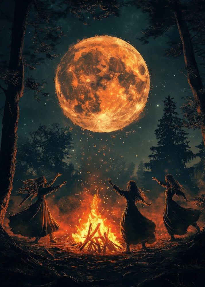 Dancing Witches Halloween Scene (3)