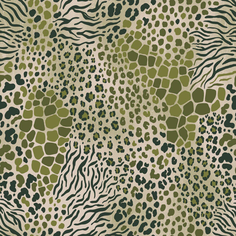 Animal Pattern Mix Jungle Green