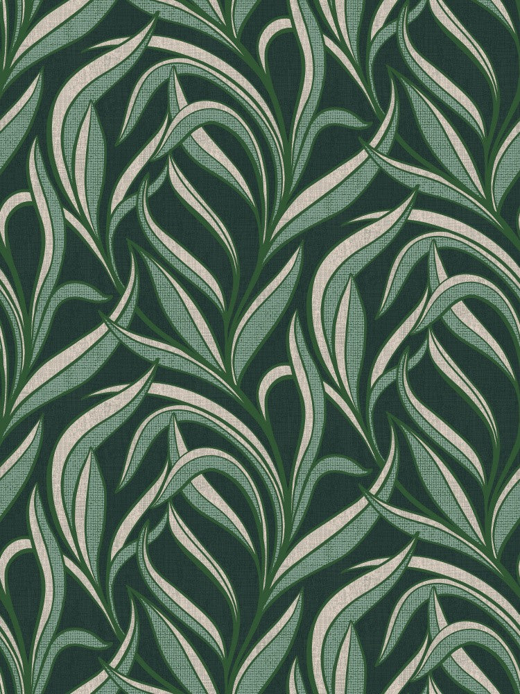 Elegant Foliage Flow Dark Green