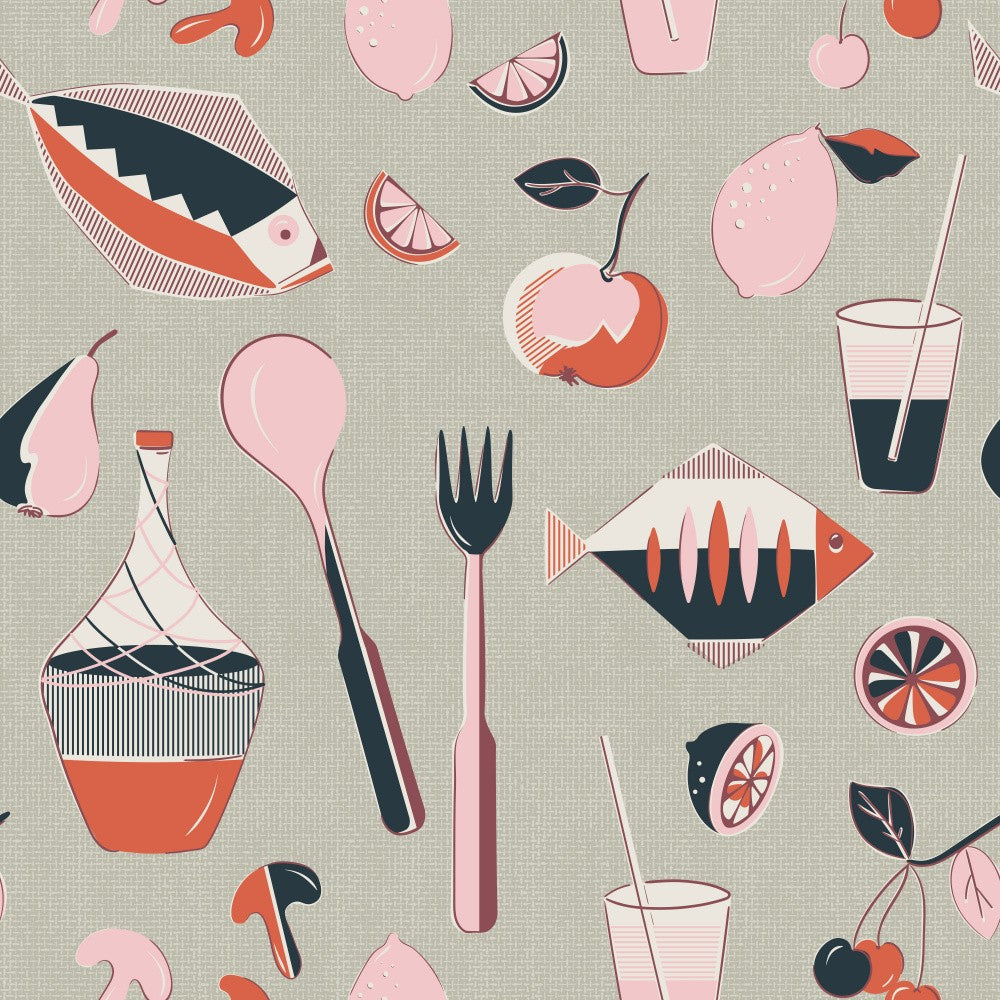 Mid Century Picnic Rust