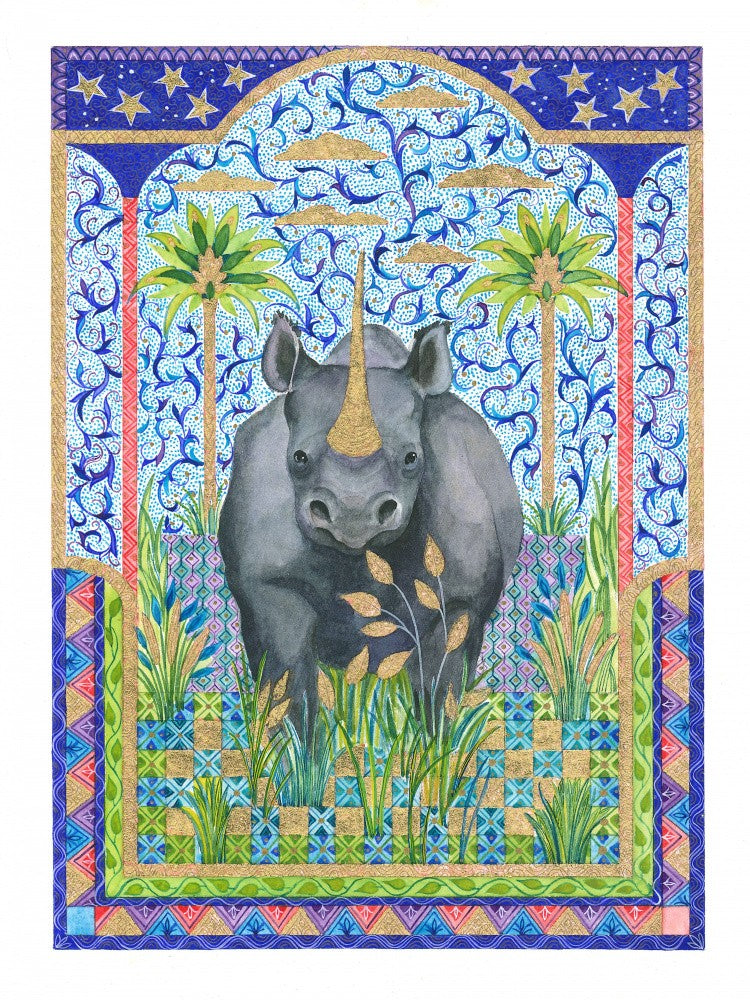 Nashorn-Illustration