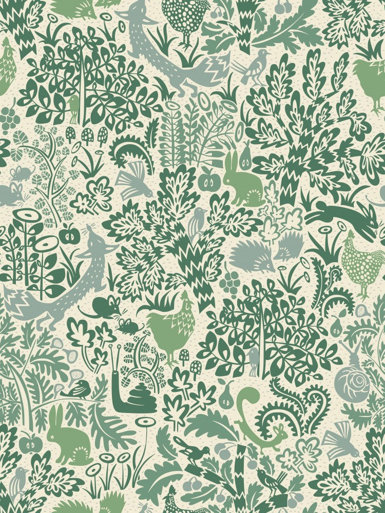 Garden Tales green shades pattern