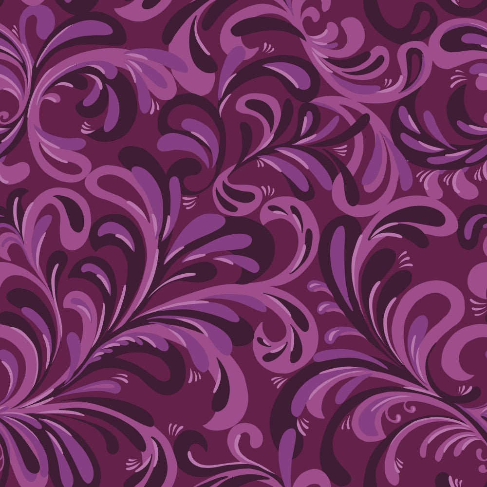 Bohemian Jewel Flourish Monochrome Amethyst