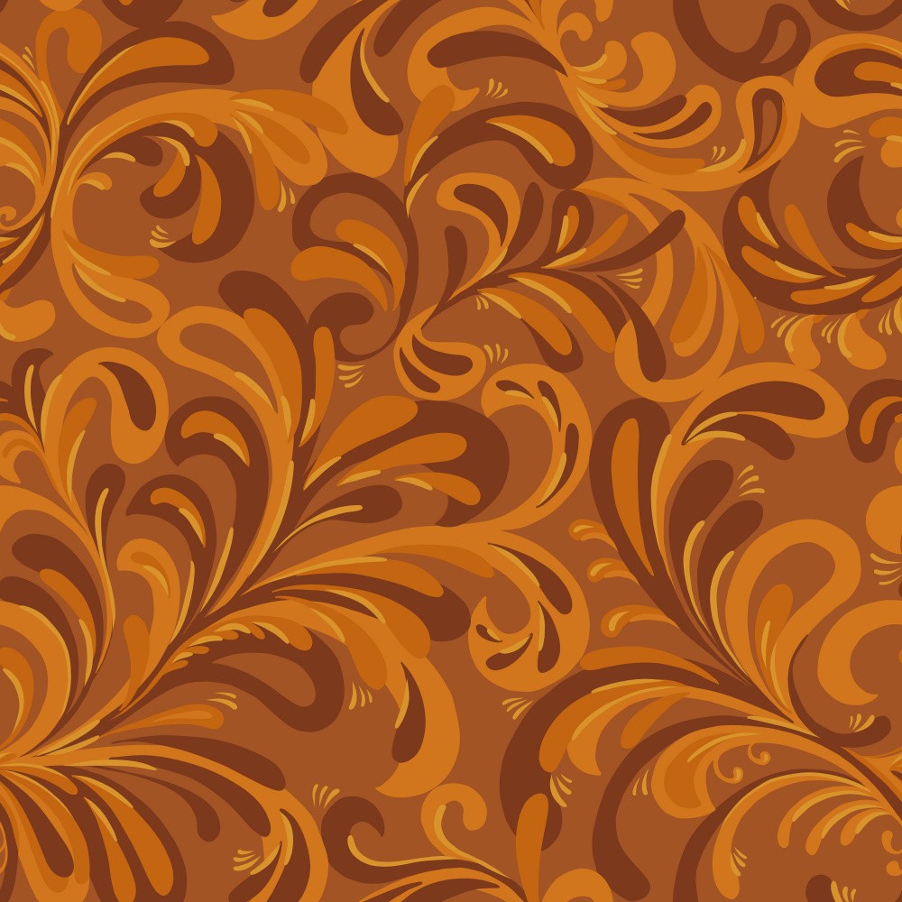 Bohemian Jewel Flourish Monochrome Amber