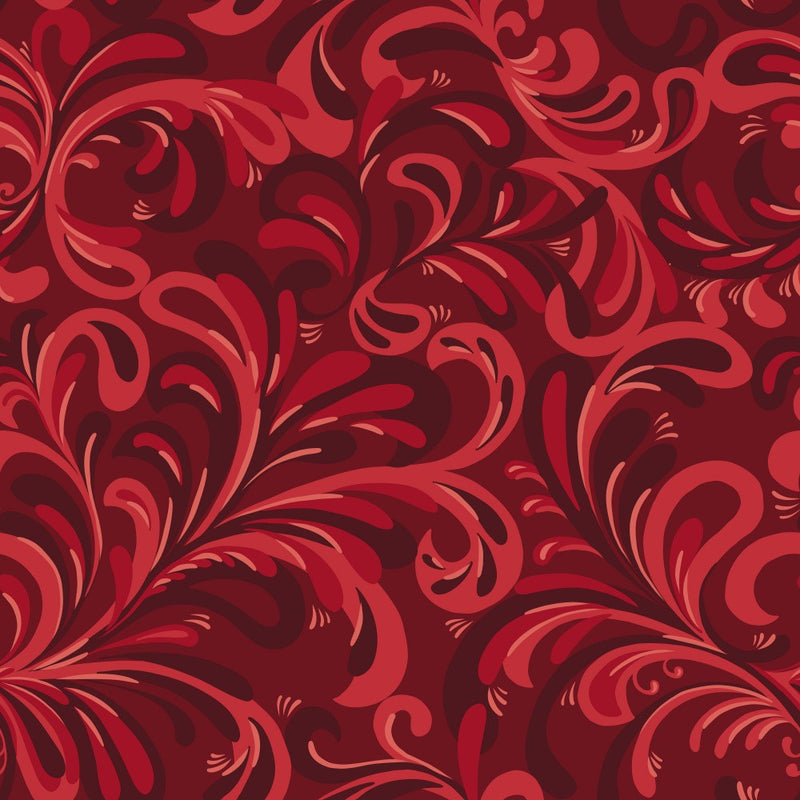 Bohemian Jewel Flourish Monochrome Rubin