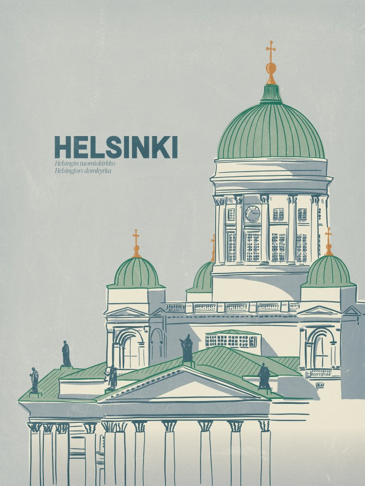 Helsinki Cathedral Travel Poster