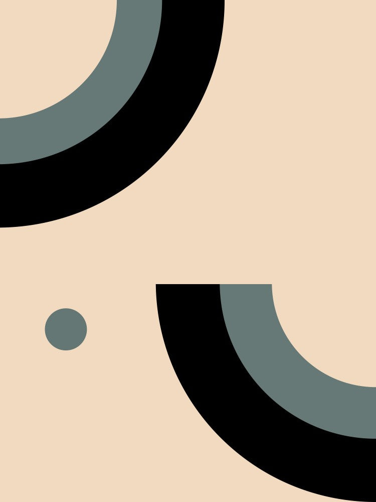 Gray Pink Black - Minimalist Abstract