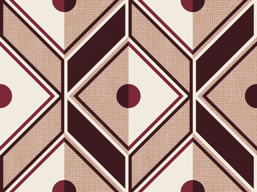 Retro Diamond Burgundy