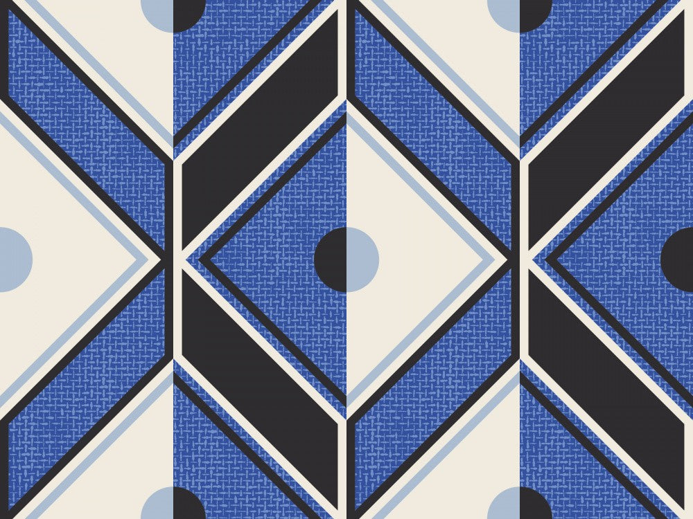 Retro Diamond Cobald Blue