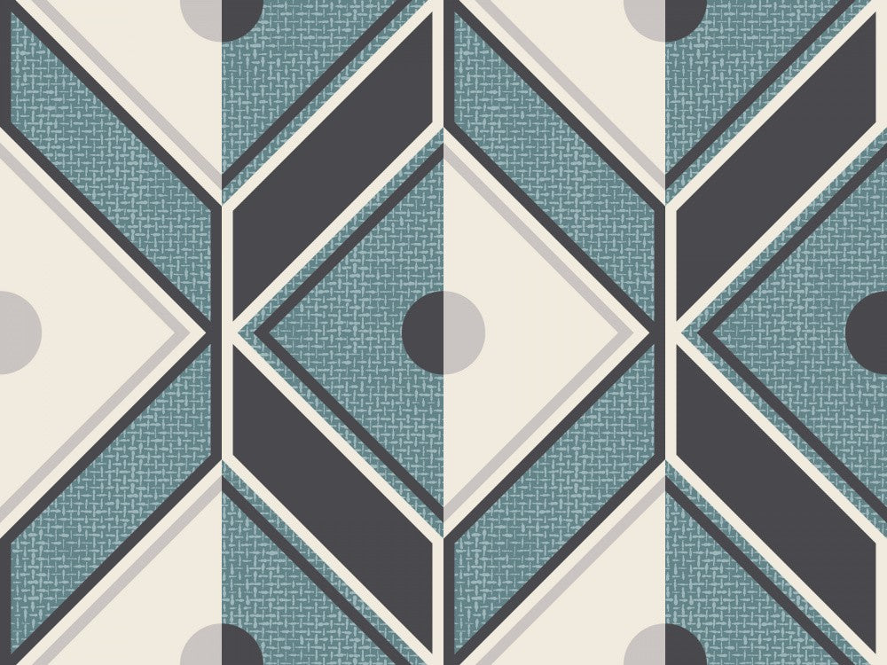 Retro Diamond Muted Teal