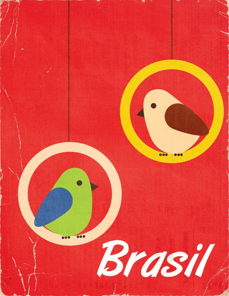 Brasil Vintage Travel poster