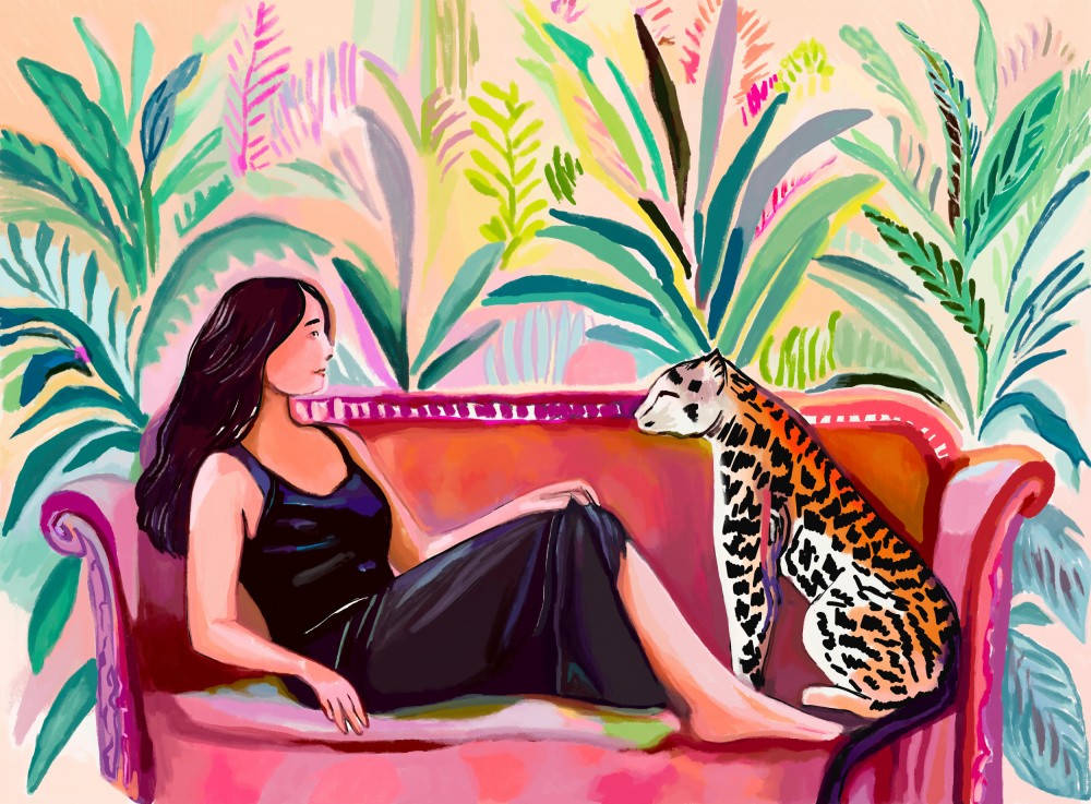 Leopard im Zimmer
