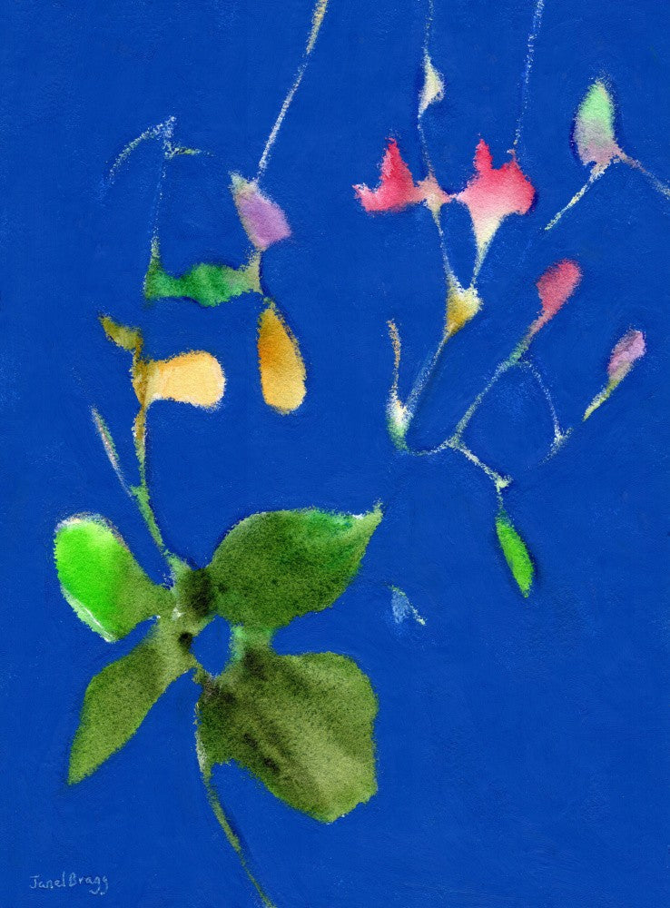 Floral Reverie In Cobalt Blue