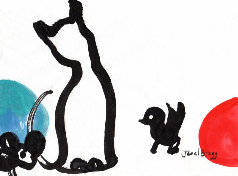Katze, Maus und Vogel