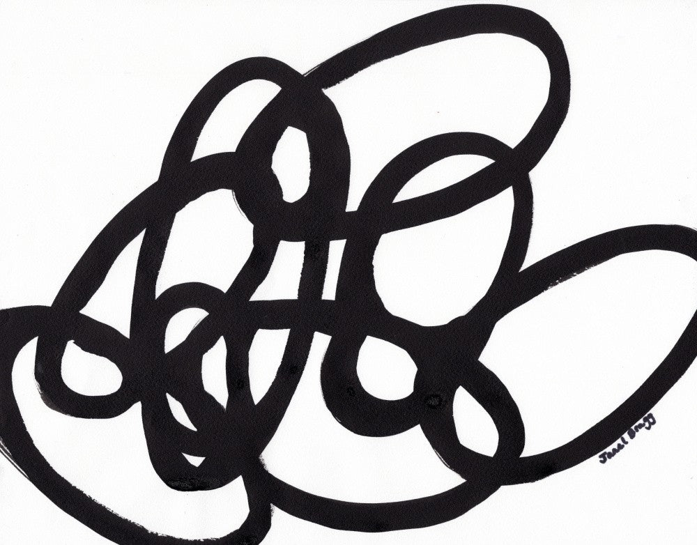 Ovals With Sumi Ink I