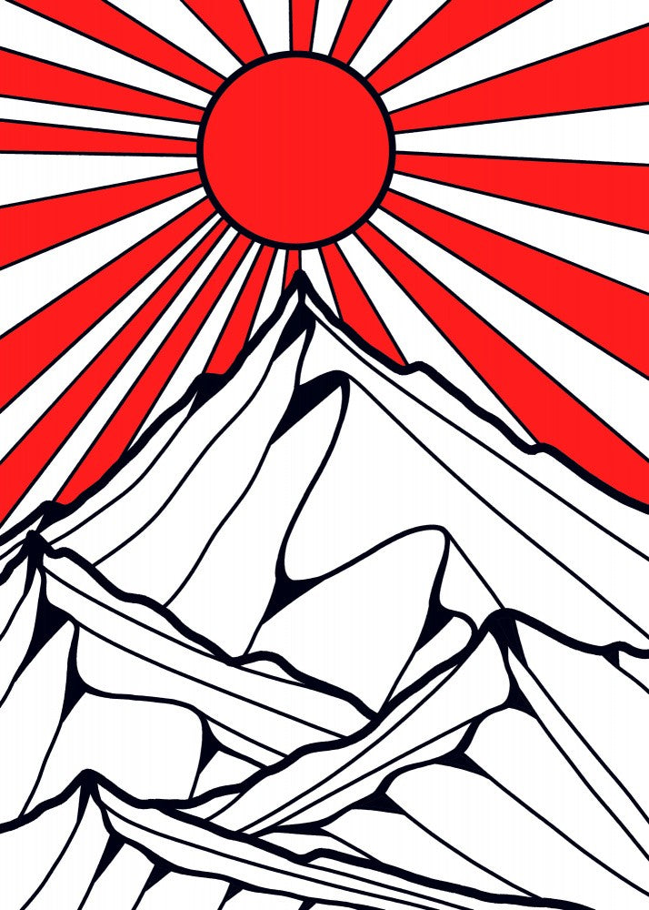 Red sun rising
