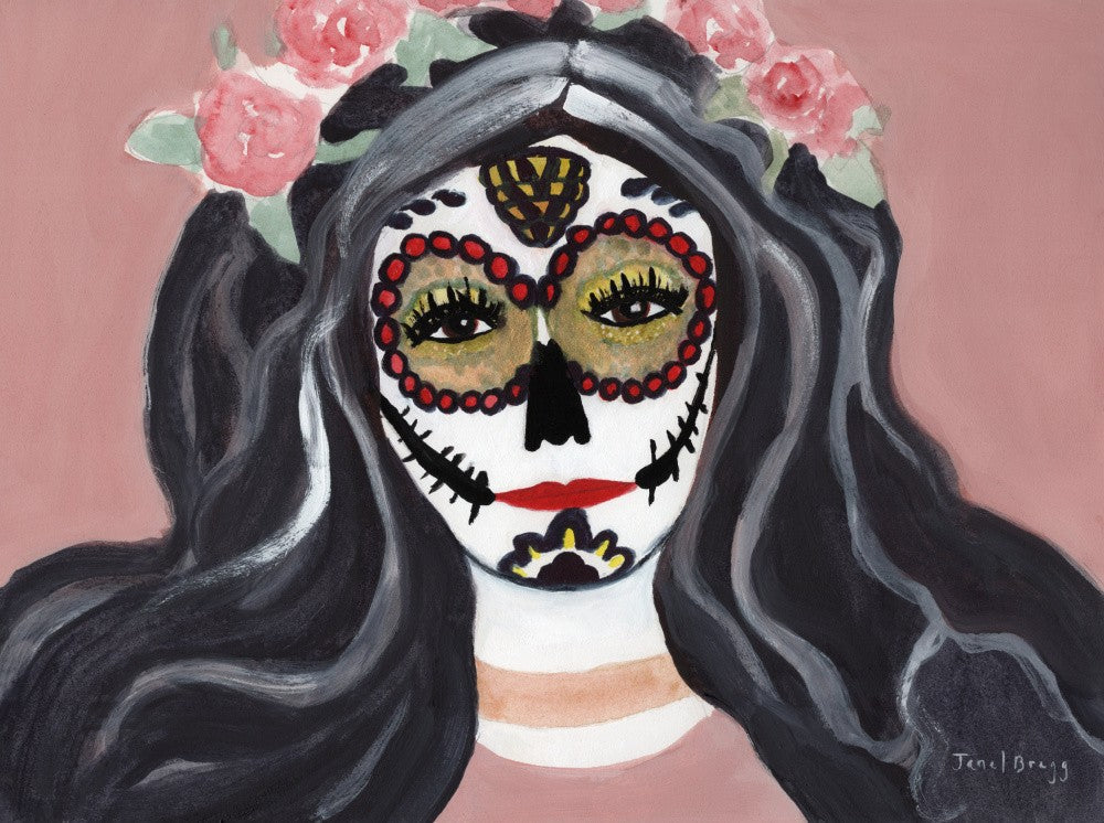 Mexican Woman On the Day of the Dead Dia De Los Muertos