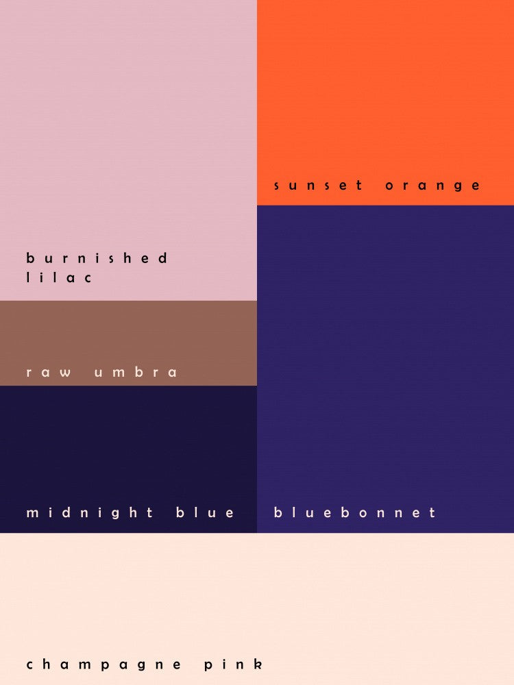 Sunset mood color blocks