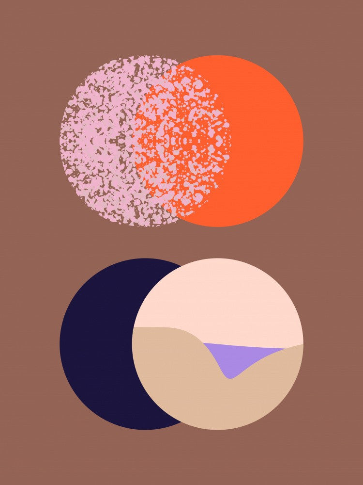 Sunset orange bold dots