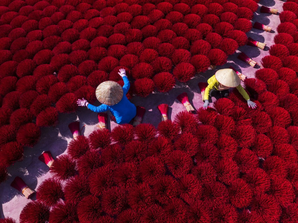 At the incense factory