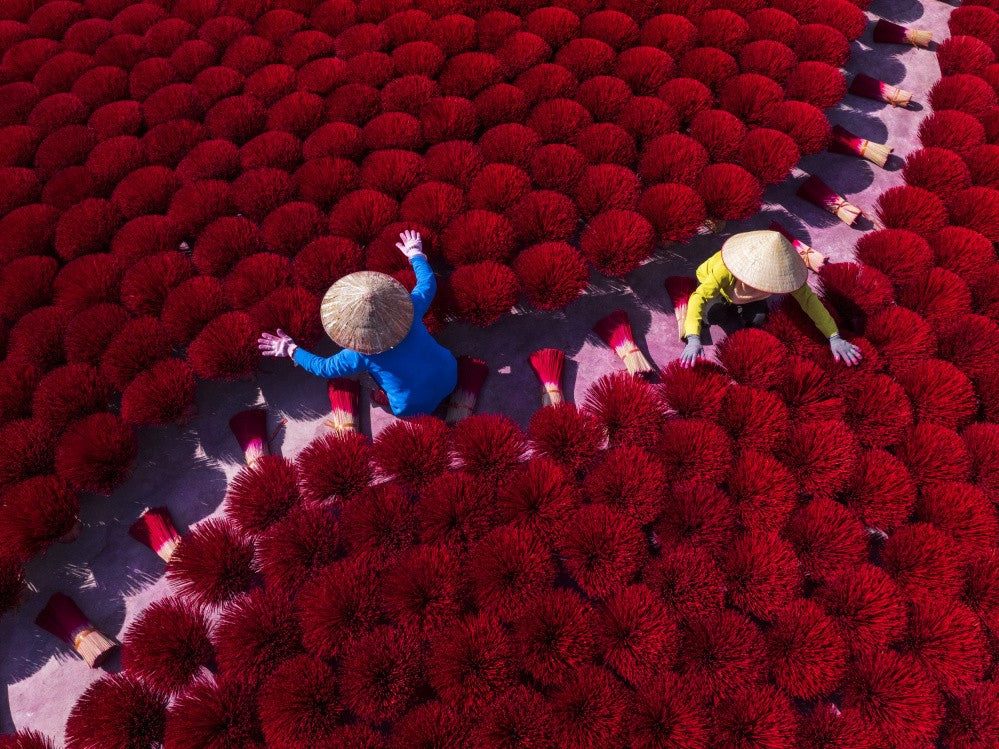 At the incense factory