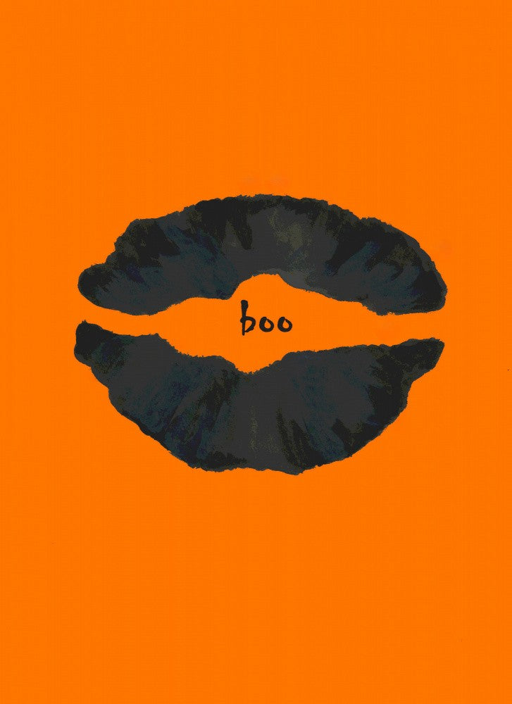 Halloween Lips Orange Boo Poster 1