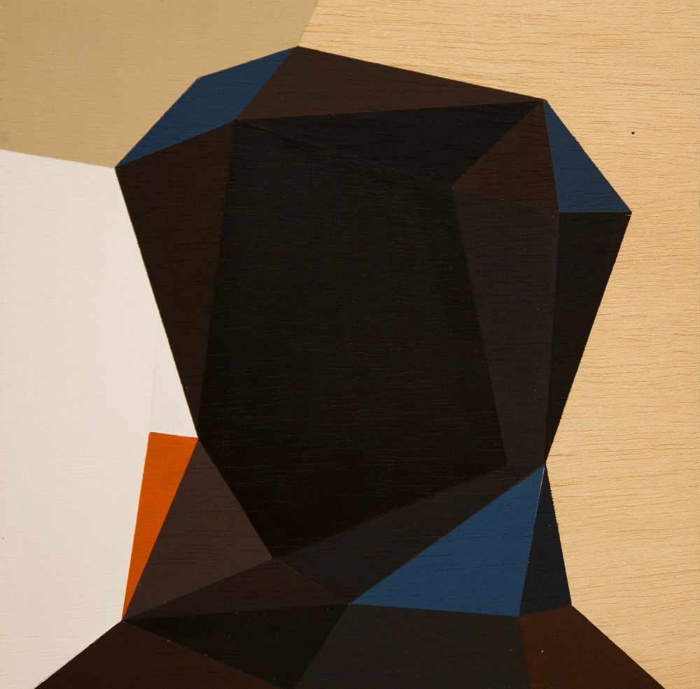 Black Head 1 (25x25 Cm) Acrílico Sobre Madera 2020