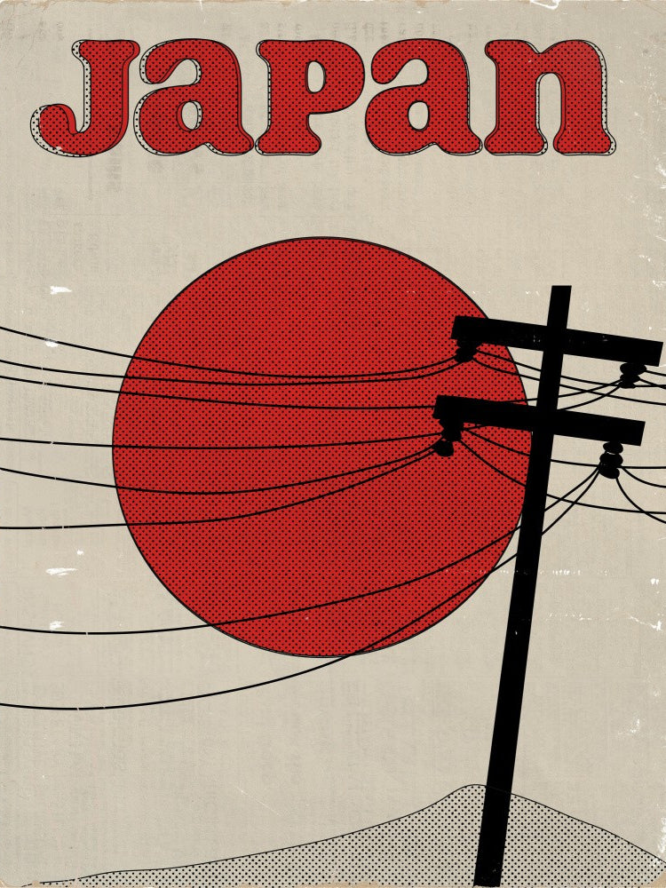 Retro Japan Travel Poster