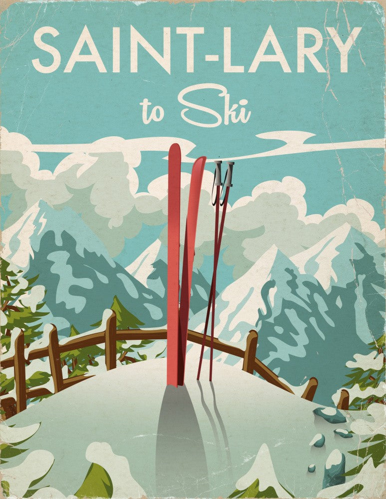 Saint Lary Ski-Poster