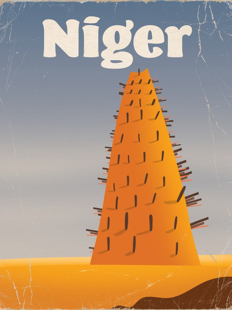 Niger Vintage Travel Poster