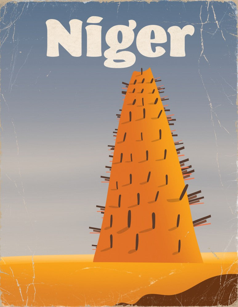 Niger Vintage Travel Poster