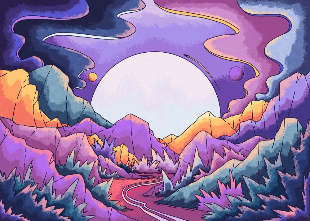 Road through the purple land