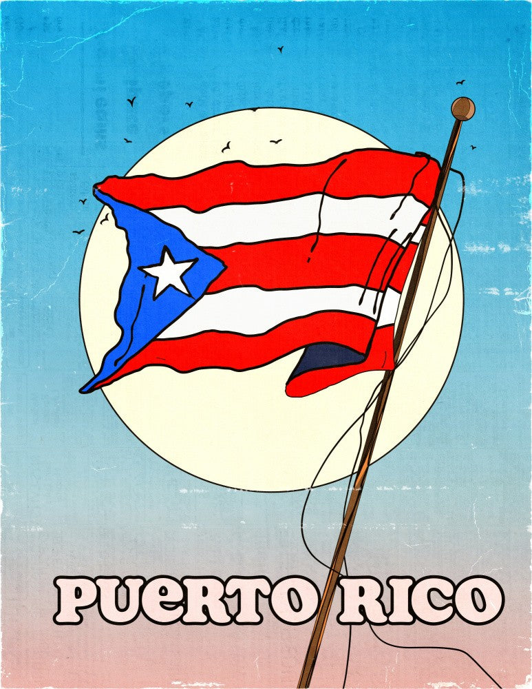 Puerto Rico Vintage Travel Poster
