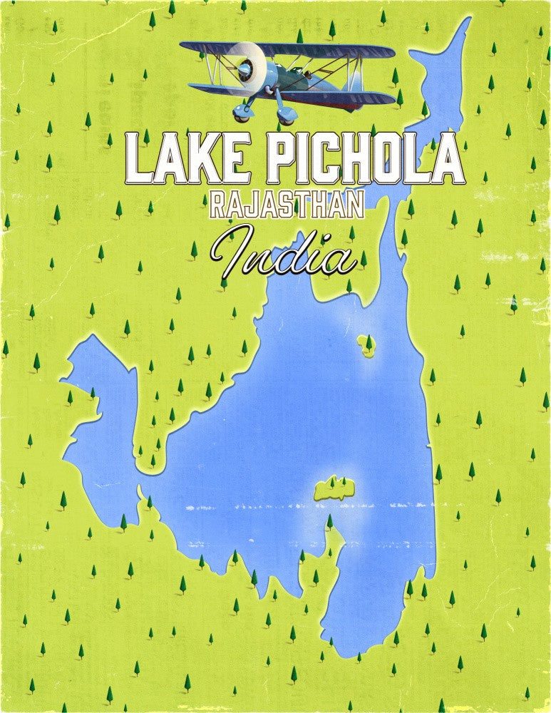 Lake Pichola Rajasthan India Map