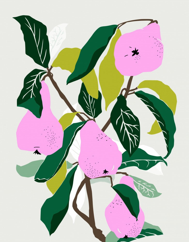 Birnen in Rosa