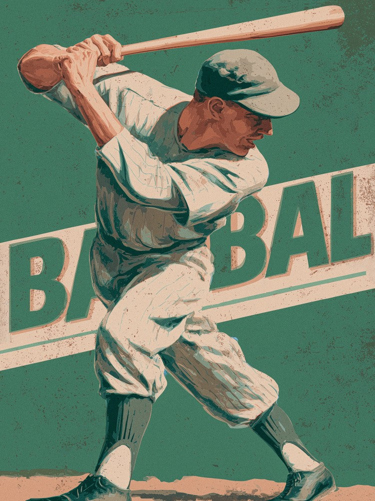 Baseball Spieler Grün