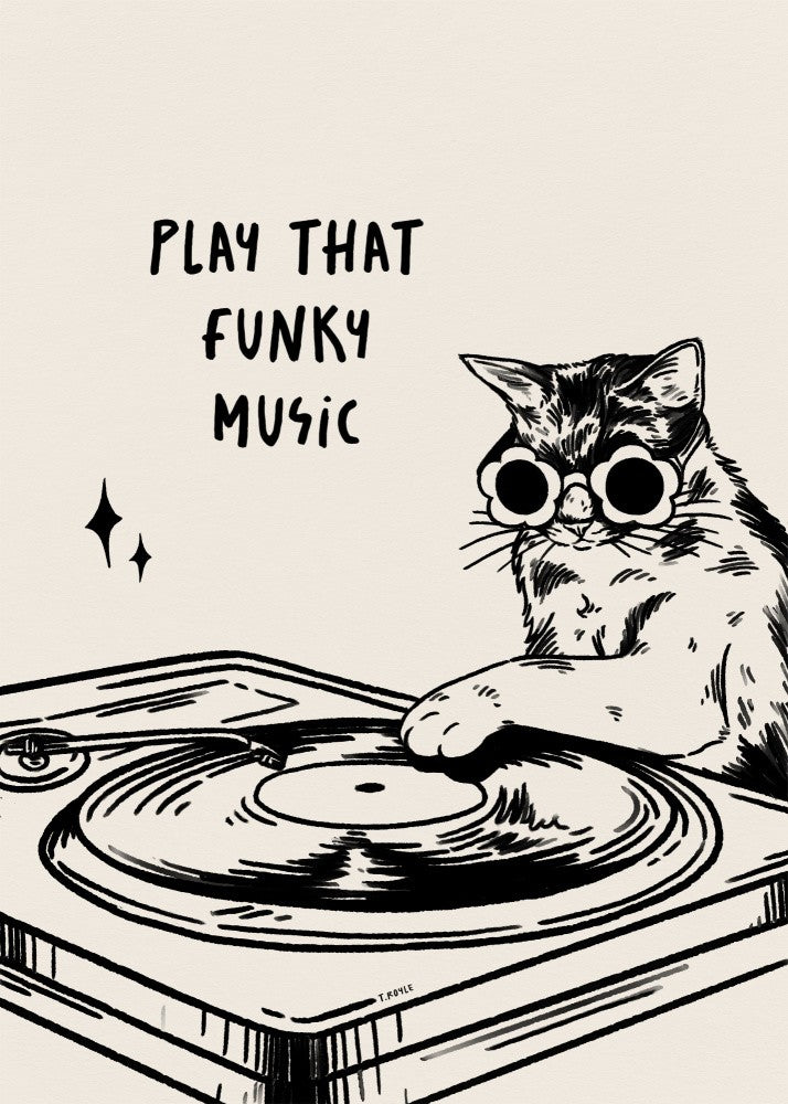 Play that Funky Music Disco Cat