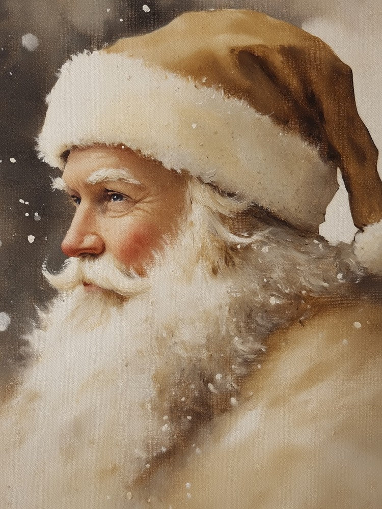 Neutral Beige Santa Portrait