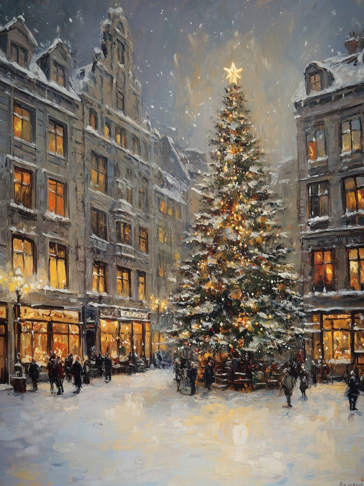 Christmas Tree At Night