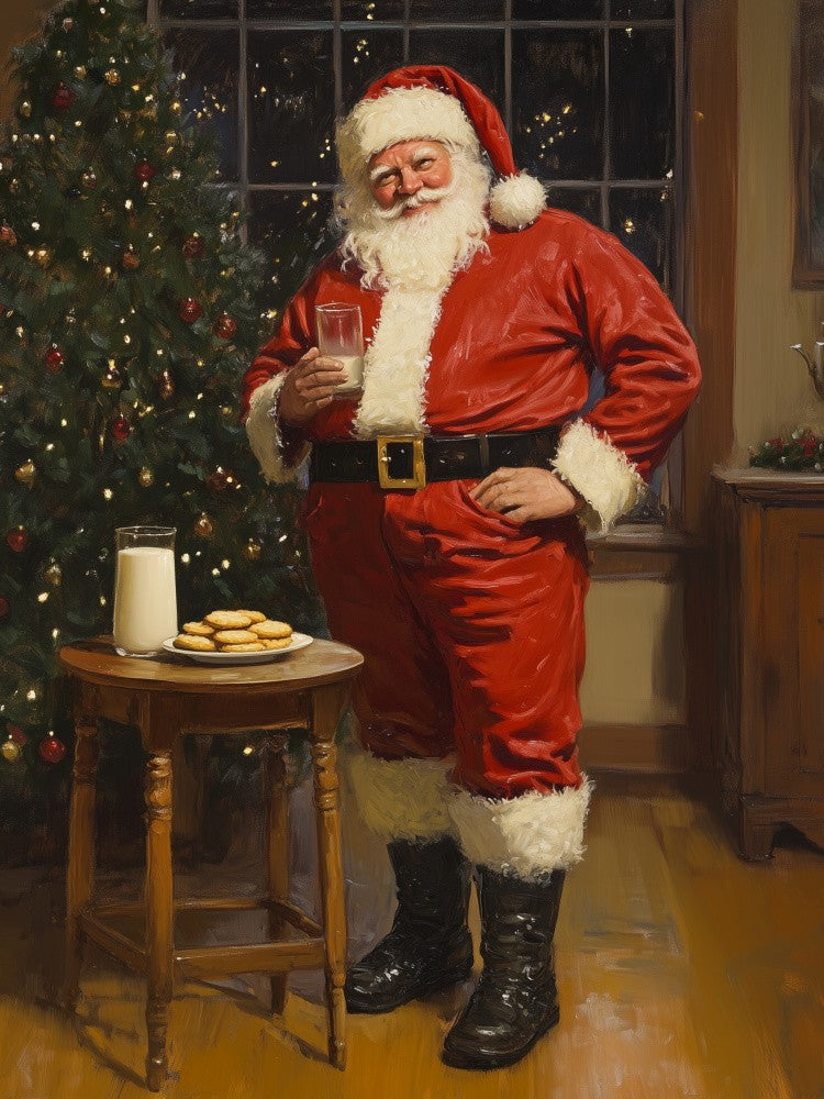 Père Noël, Biscuits et Lait