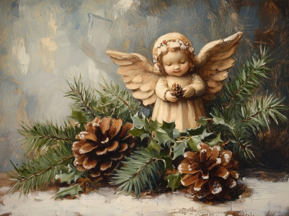Angel and Pine Cones