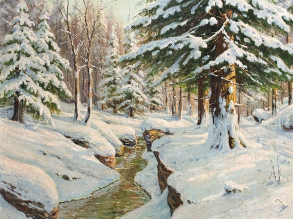 Bruno Moras - Winter Am Waldbach