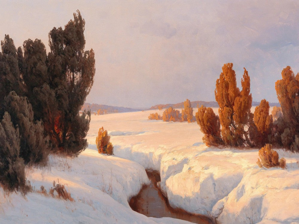 Carl Kenzler - Winter Landscape In the Sun