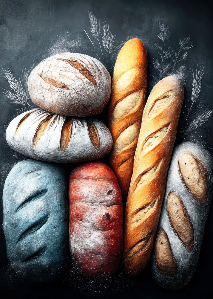 Bread Loafs Baguettes 2  food art