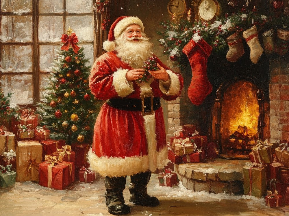Père Noël Au Coin du Feu