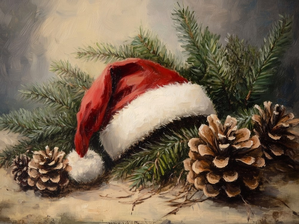 Bonnet du Père Noël et Épicéa