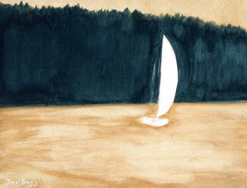 Sailboat In Guemes Channel