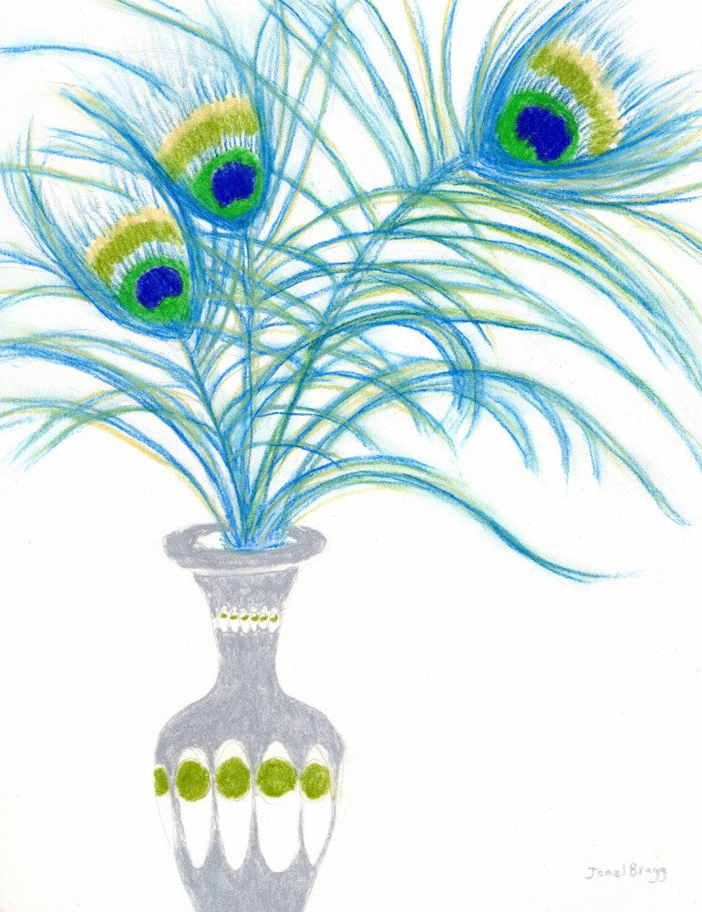 Still Life With Peacock Feathers
