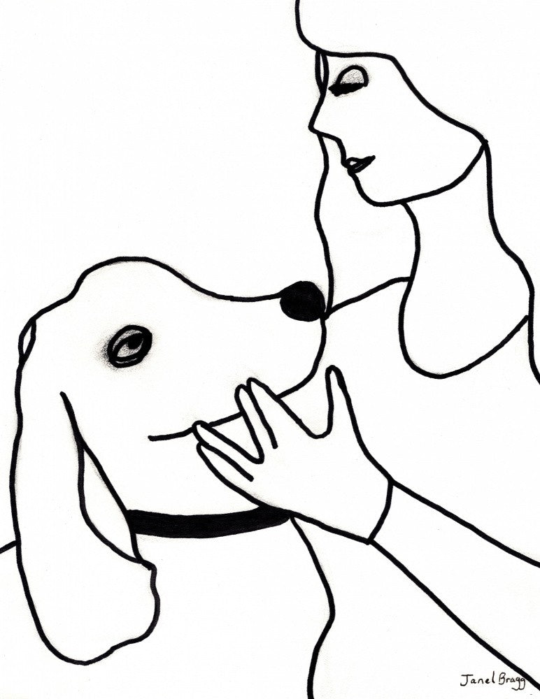 Vincent and Janel In Black Lines