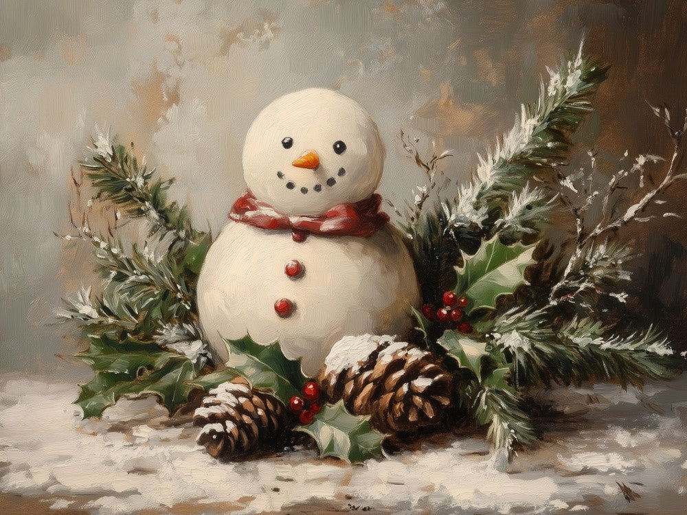 Snowman and Spruce